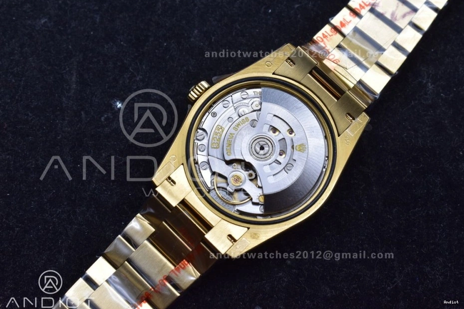 Best QF Dial with YG Gold on President Edition Steel Roman Mark (Gain V5 Bracelet vr3255 36 Weight) DayDate 904L 0224